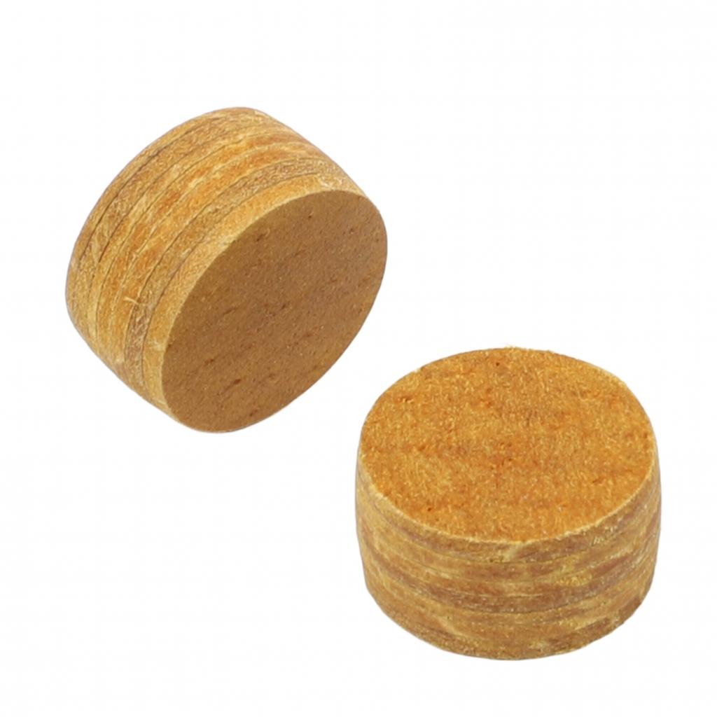 Pool Cue Tips 2 Pcs 14 Mm Dia 8 Mm Tall Cattlehide Leather for US Billiard