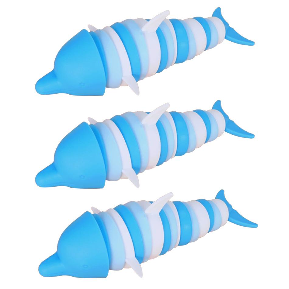 Fidget Toys Slug 3D Articulated Stretch Shark Stress Reliever For Adults Kids Anti-Anxiety Office Desk Toy Gifts