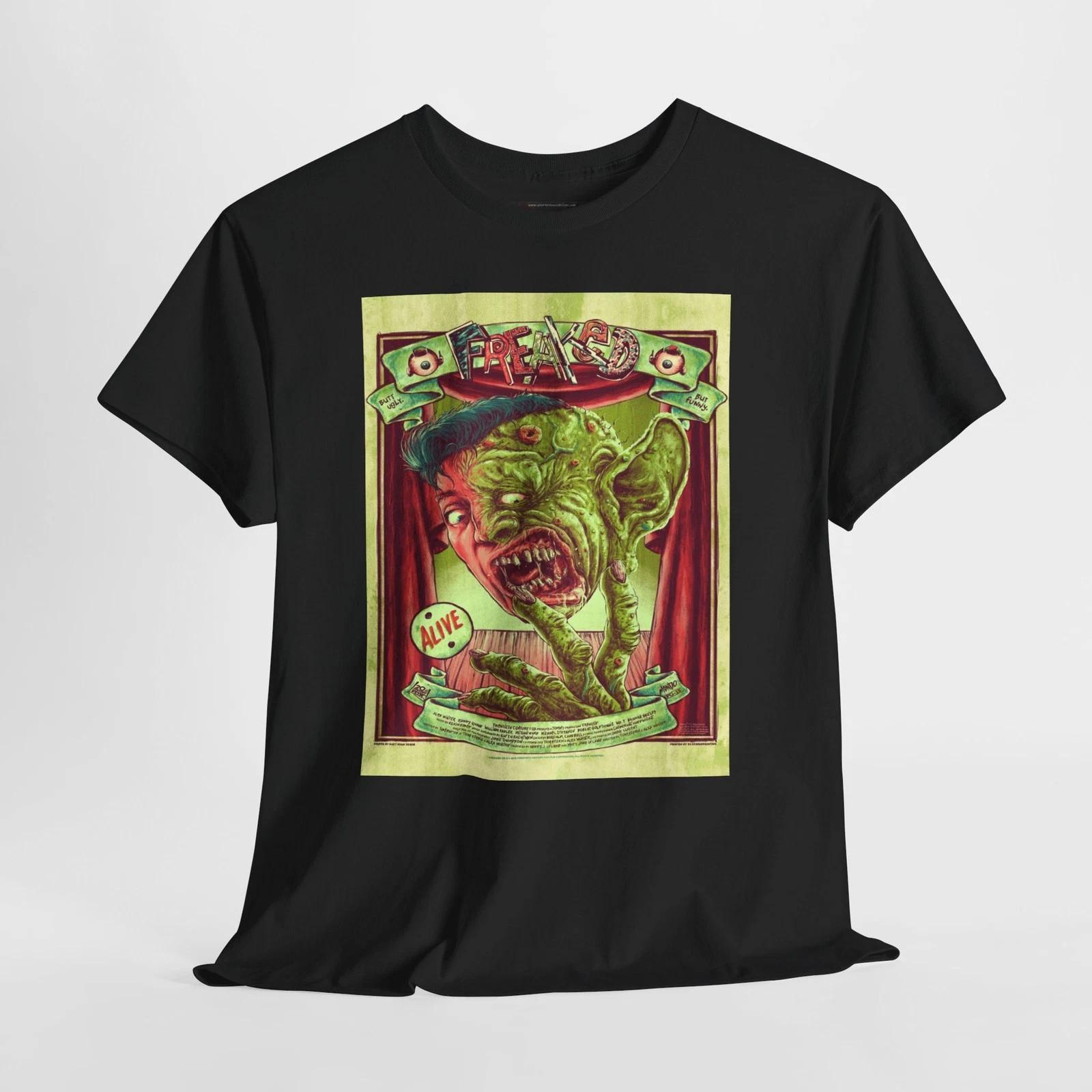 Freaked 1993 Retro Movie Poster Horror Unisex Graphic T-Shirt XL
