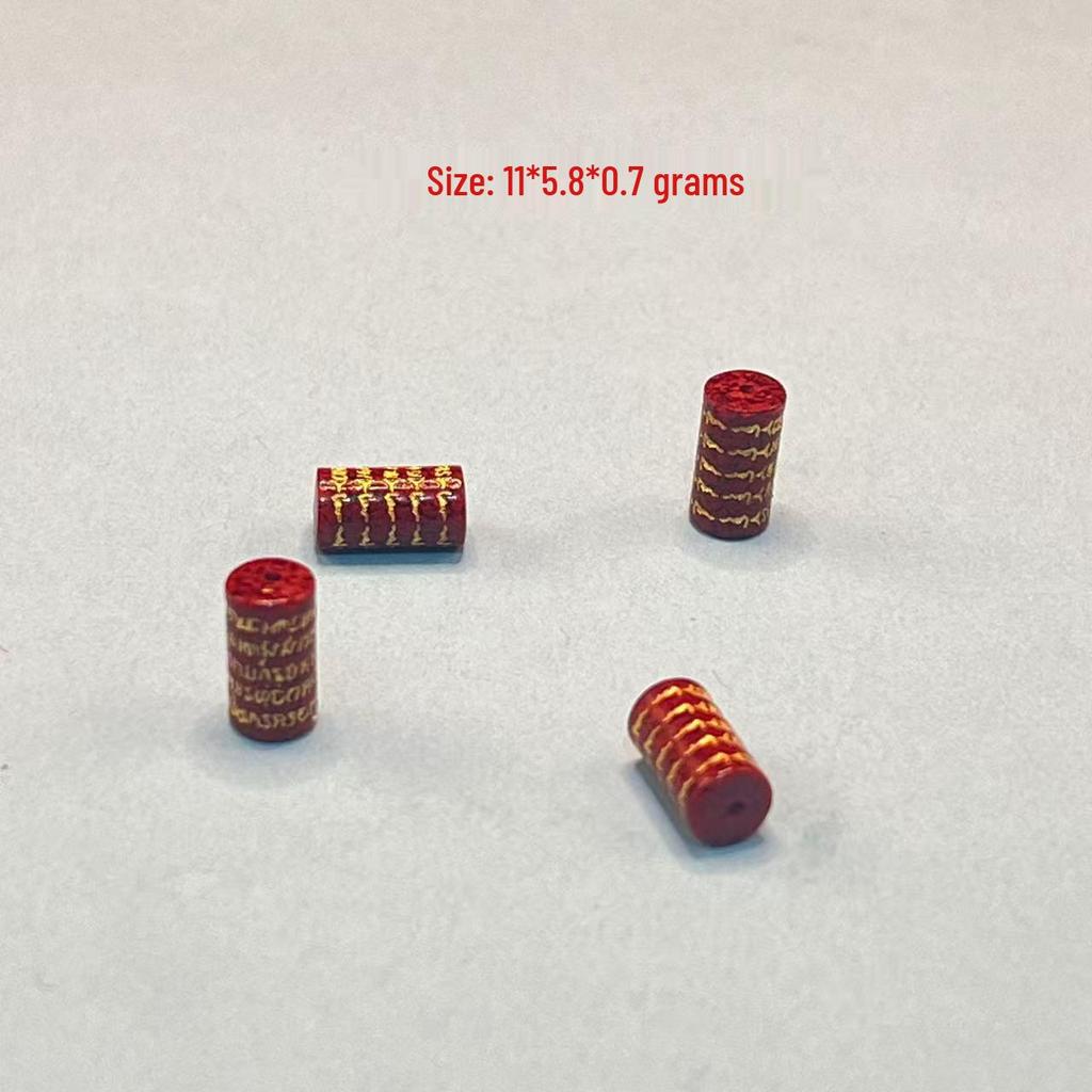 Original Gold-Plated Cinnabar Turtle Shell Fu Plaque and Gourd Pouch Accessories