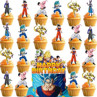 25 Stücke DRAGON BALL Party Dekorationen Kuchen Dekorationen