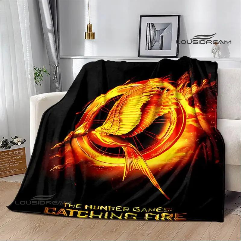 The Hunger Games Print Deka Flanelová deka Domácí cestovní deka deka tenká deka Teplá deka dárek k narozeninám