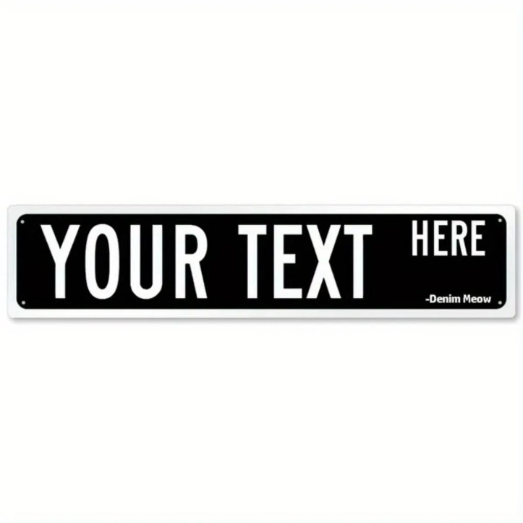 Custom Aluminum Metal Sign Personalized Text Street Plate Home Wall Decor