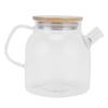 Transparent Glass Tea Pot 600ml Large Capacity Heat Resistant Water Kettle for Home Office Use