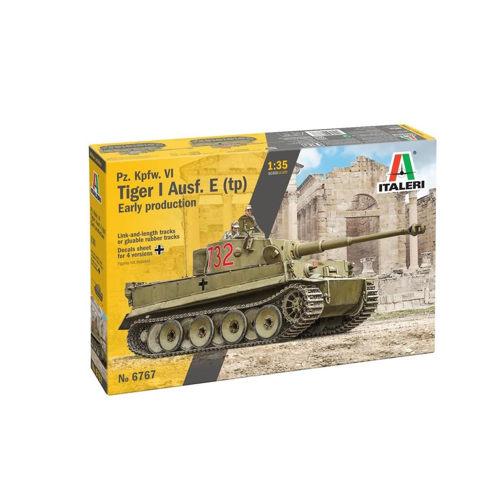 Italeri 1/35 WW2 German Pz.Kpfw.VI Tiger I Tank E/H1 Plastic Model Kit IT6767