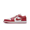 Jordan Air Jordan 1 Abrasion Resistant Low Top Vintage Basketball Shoes Unisex Red White Black 553558-166(Team401-LD)