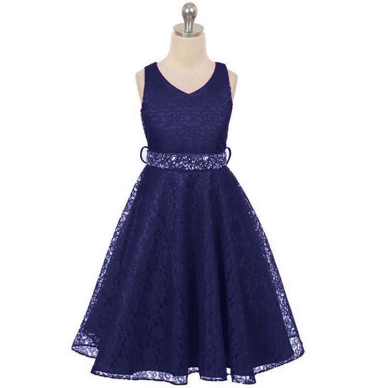 Kinderkleider in Großkinder-Prinzessinnenkleid Geburtstagsparty Spitze Kinderkleid Kindergarten Abschlusskleid für Mädchen