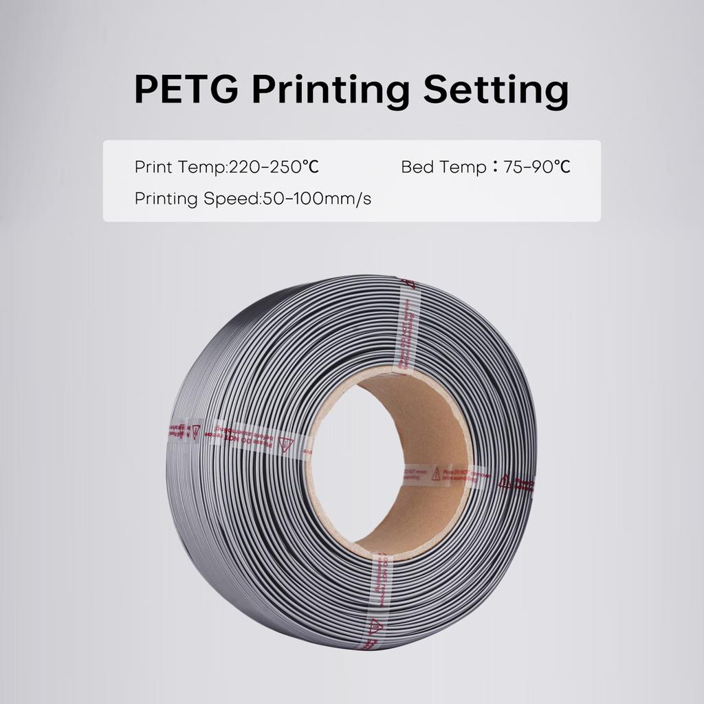 PETG Filament 1.75mm 3D Printer Filament 1kg(2.2lbs) Higher Toughness 3D Printing Filament