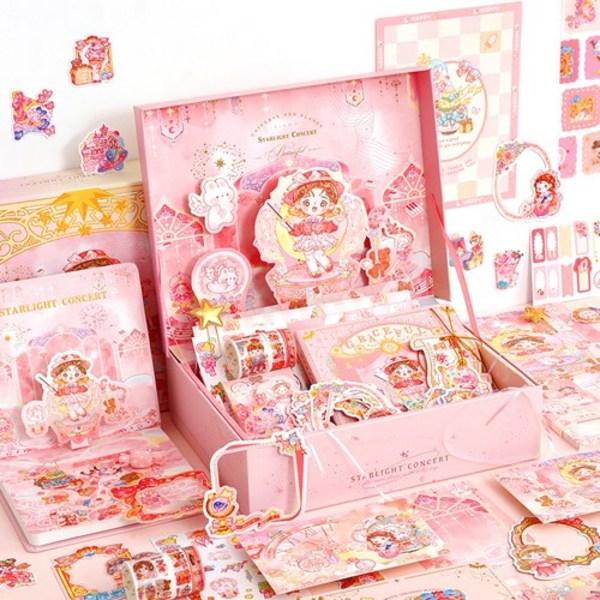 Hayoung's Melody Box Diary Decorating Set, Music Box Party Set, 1 Box