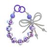 Anti-lost Bow Phone Case Lanyard Beaded Colorful Ball Beaded Phone Strap  Christmas Gifts