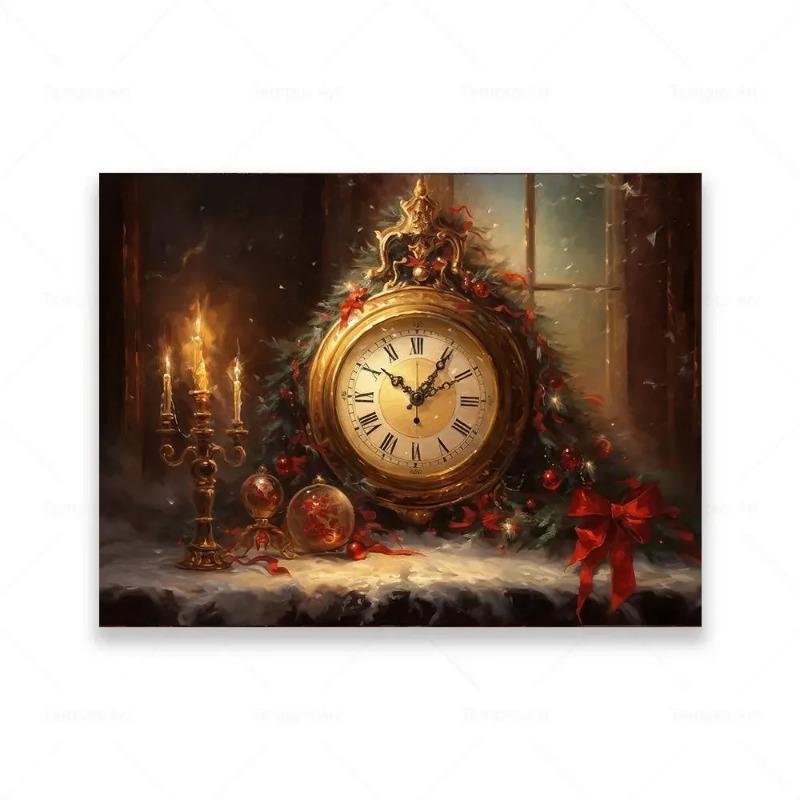 

Классический винтажный Дед Мороз настенное искусство зимний праздник HD холст печать постер для гостиной спальни декор 21cm×30cm NoFrame