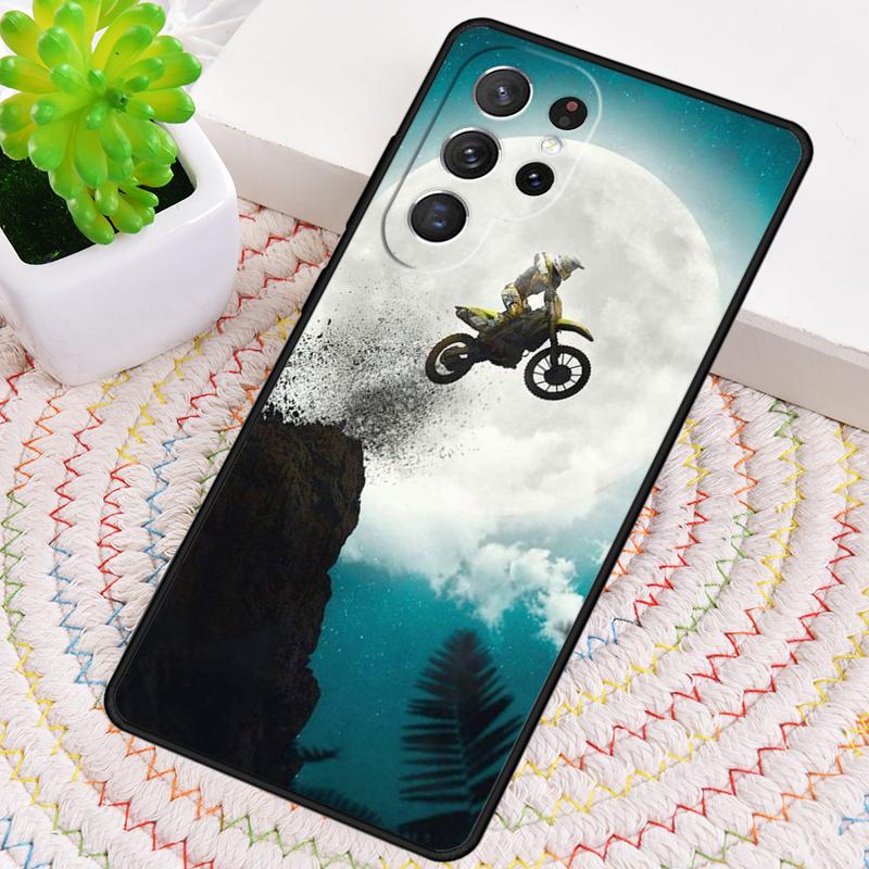 Moto Bike Motocross soft Silicone Phone Case For Samsung Galaxy note 10 pro S26 S25 S24 S23 S22 S21 Plus S25Ultra Capa Cover