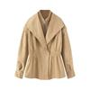 2026 Summer New Arrival: European and American Cross-border Women's Vintage British Double-Collar Suede Jacket W034 26099