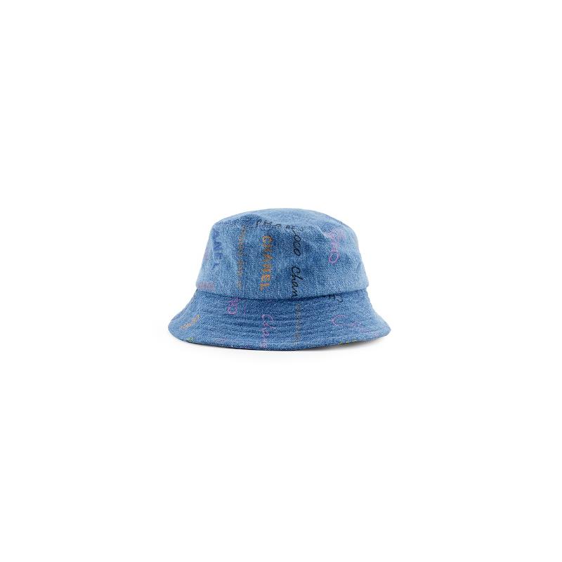 

CHANEL quality cloche hat cotton bucket hat women s style синій
