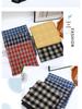 Korean Retro Plaid Cotton Linen Scarf - Double-Sided, Versatile Neck Warmer for Men & Women, Autumn/Winter