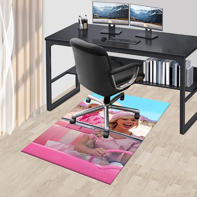 1pc Barbie Pink Carpet, for Home & Office Decor, Desk Chair Carpet, Festive GiftL1415