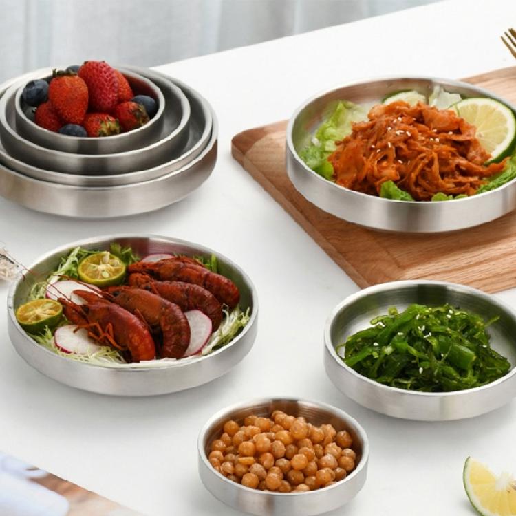 Stainless Steel Snacks Plate Kimchi Dish For Nut Fruits And Dips For Casual Dining And Entertaining Guests Gathering