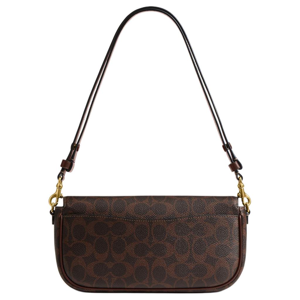 COACH Artificial Leather Shoulder Bag Medium Women's Maple Brown CAN91-B4MPL