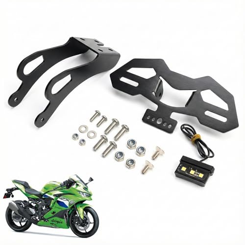 one+lifestyle ZX-compatible Fender Eliminator Kit for ZX-25R, ZX-4R, and ZX-4RR (2020-2024) with Adjustable License Plate Holder and License Plate Sta