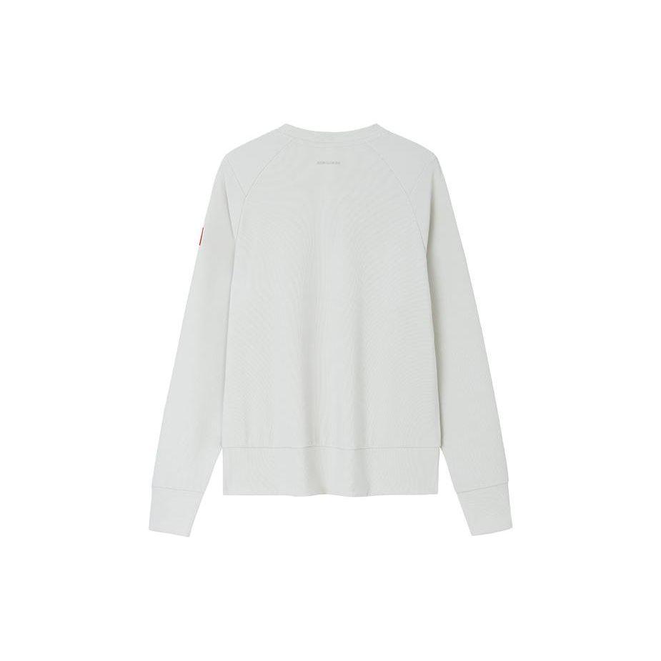 Anta Champion All-Weather Series Solid Color National Flag Crew Neck Pullover Sweatshirt Women sweatshirt Paper-Sand-Yellow 162330713-2