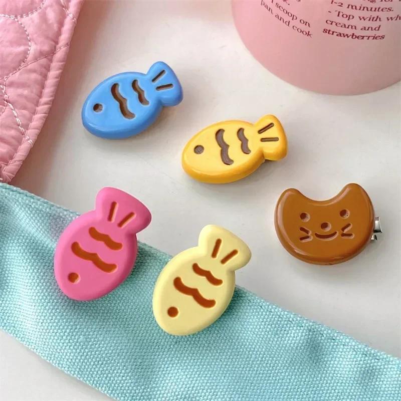 3pcs Cartoon Small Fish Hairpins Children Korean Styles Sweet Girls Colorful Mini Cute Hair Clips Hair Accessories Wholesale