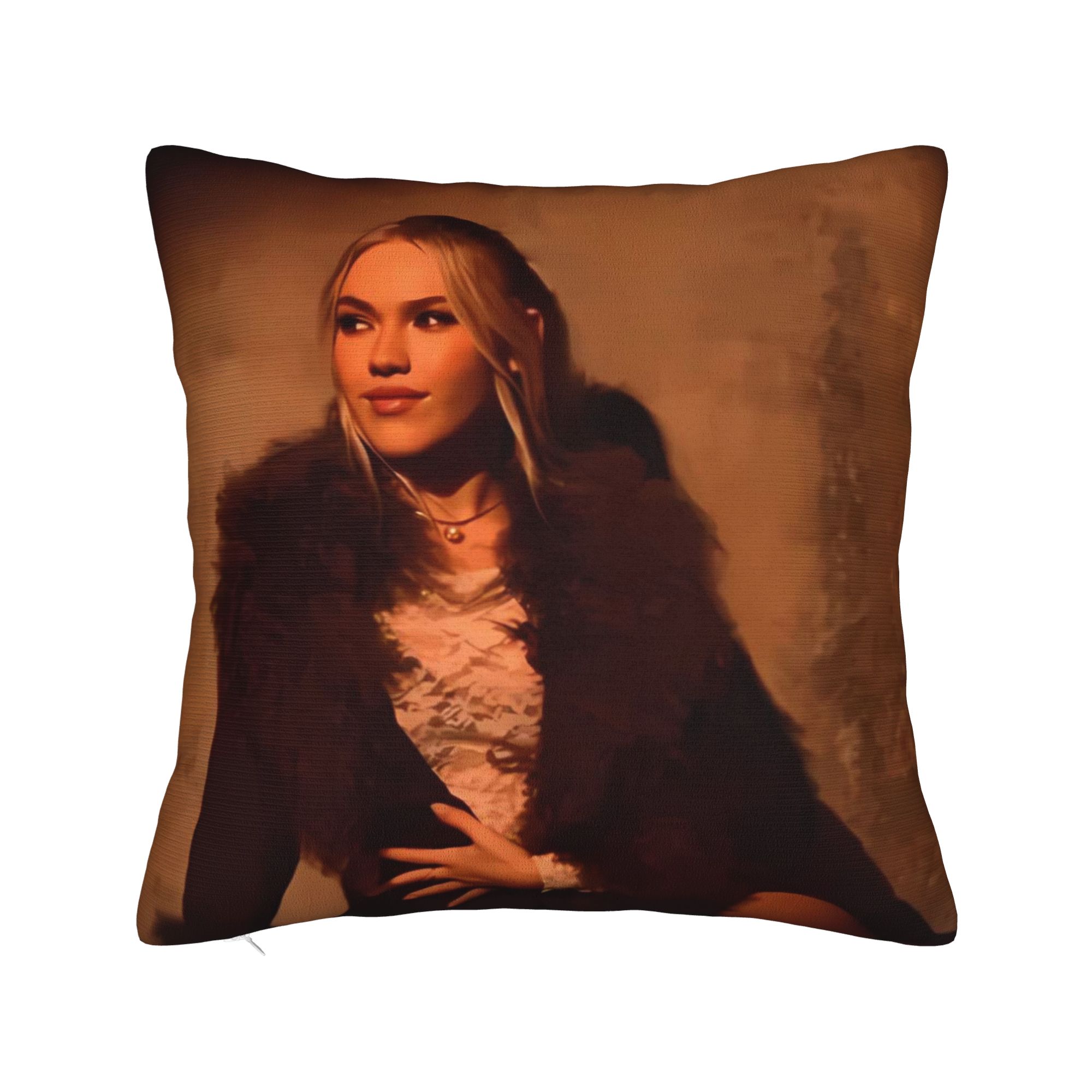 

S-Freyas Skye British Singer Pillow Cover Soft Cushion Cover Vintage Pillow Case For Couch Sofa Bedroom 12x12Inch