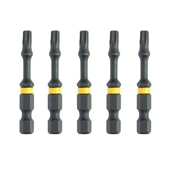 Impact Screwdriver Bits Torsion T30/50 Mm 5 Pcs - Dw Dt7398T