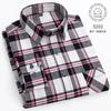Camisas de Franela a Cuadros Para Hombre Manga Larga 100% Algodón Moda Casual Suave Ajuste Estándar Hombre Blusa Ropa Bolsillo Talla Grande 7XL 8XL