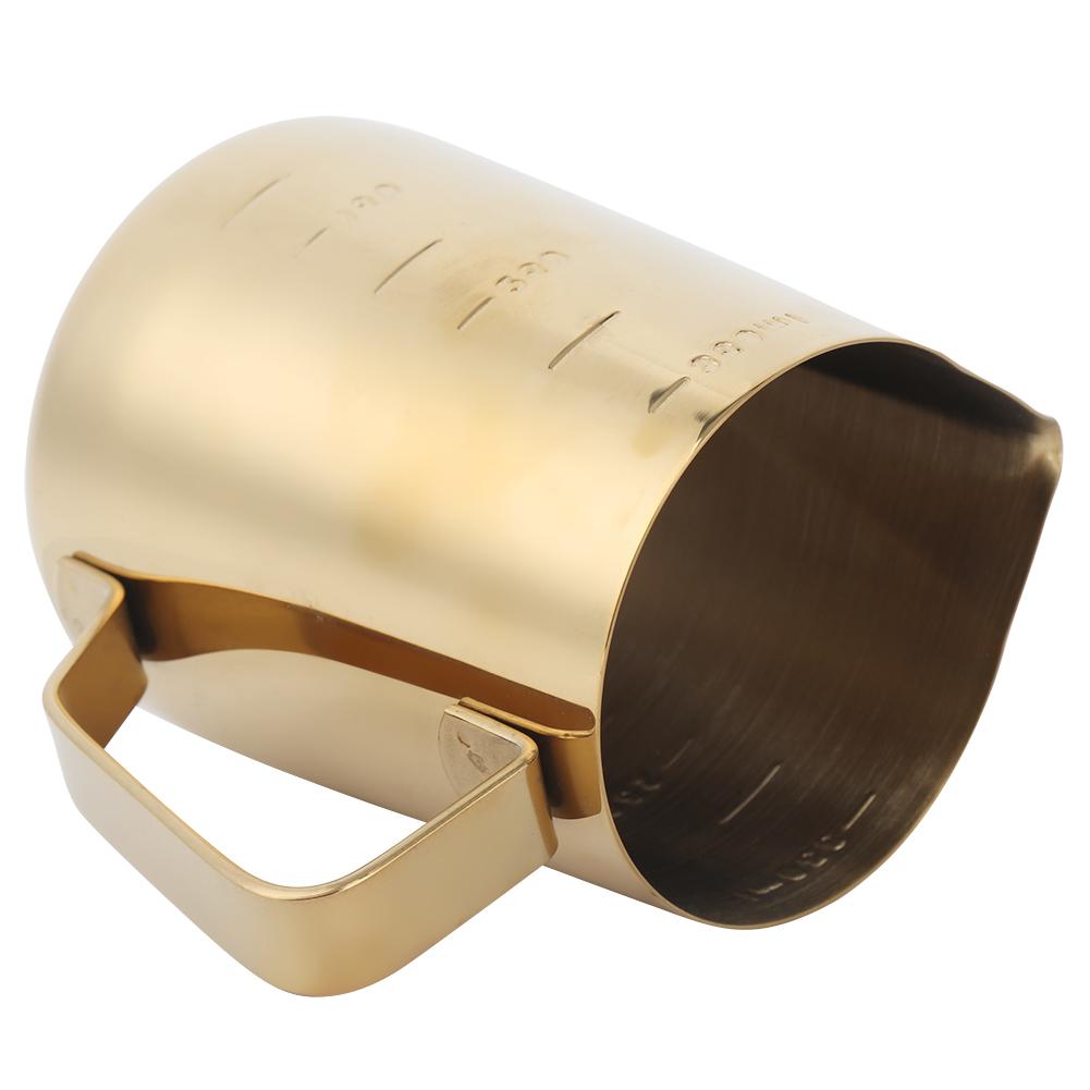 Stainless Steel Coffee Milk Frothing Cup Pitcher Jug with Scale for Home Coffee Latte Art