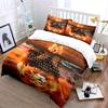 Lion and Cat Design Bedding Set Bedding Set (1 Duvet Cover, 2 Pillowcases, Duvet Not Included)