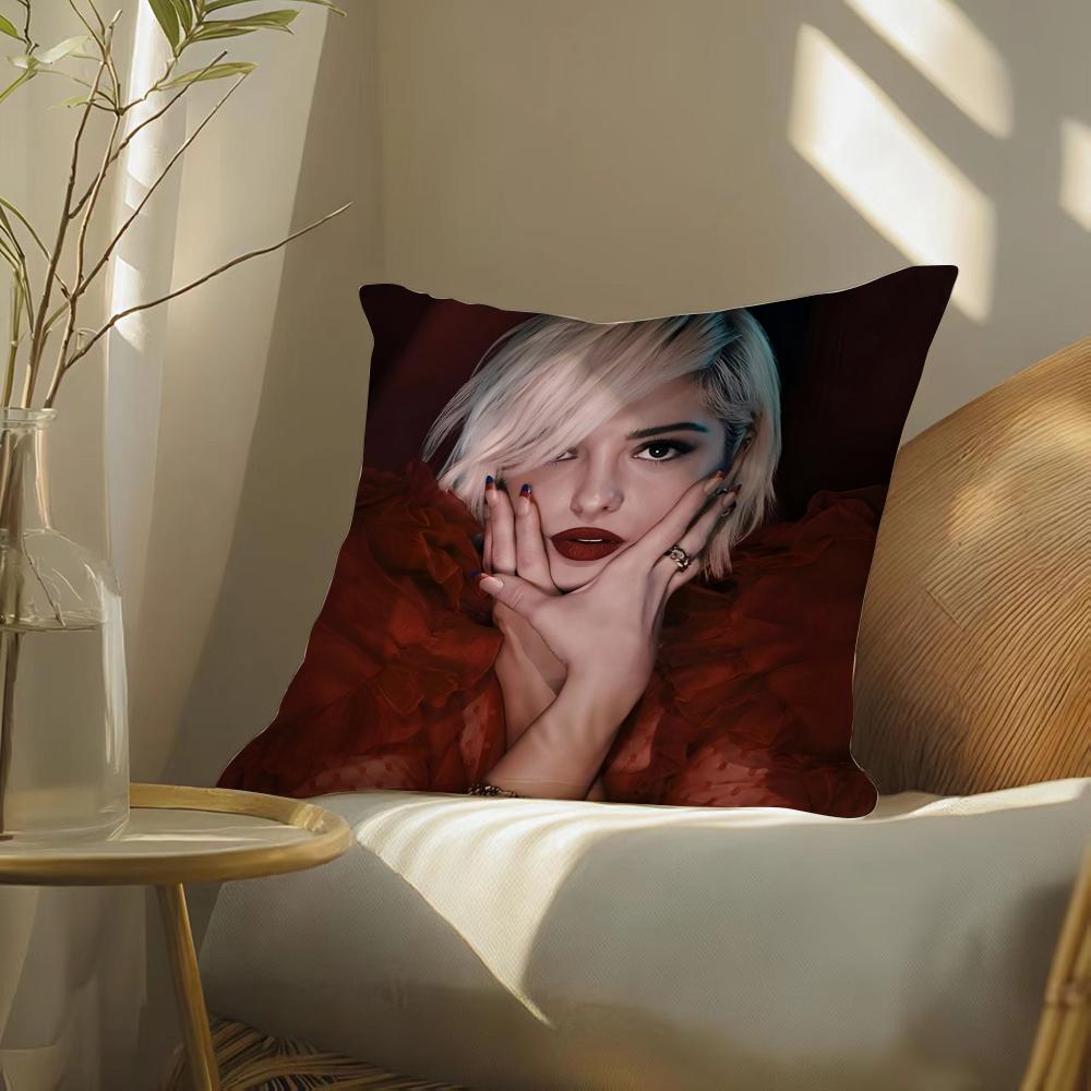 Music Personal B-Bebe Rexha Singer Pillow Case Pattern Printed Pillowcase For Living Room Sofa Cushion Cover & Bedroom Decor