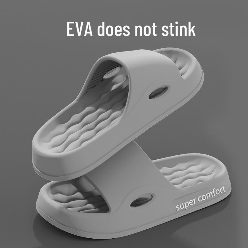 Men's Thick-Soled Sandals for Outdoor & Indoor Use - EVA, Non-Slip, Odor-Resistant, Bathroom, Summer Wear. Suitable for Women.