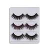 3 Pairs High Quality Strip Lashes Handmade Natural for Fluffy Mink Lashes Custom Logo Box Packaging