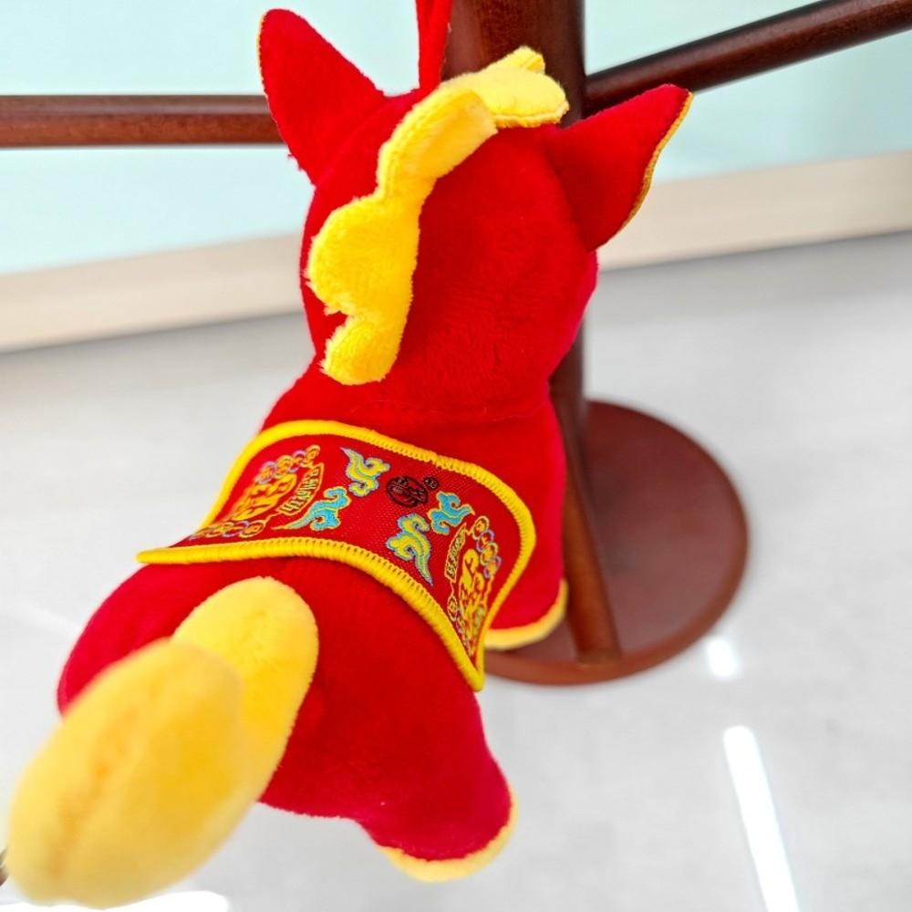 PP Cotton Plush Horse Stuffed Animal Toy Chinese Style Chinese Horse Plush Doll Birthday Gift