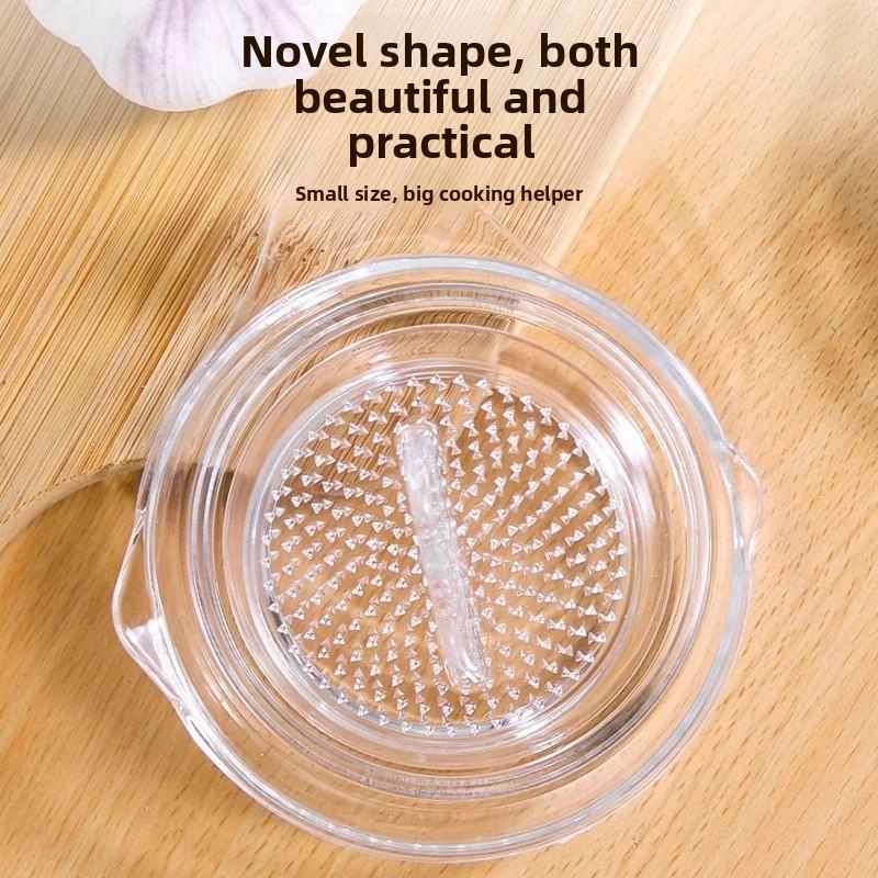 

Ручная мельница для имбиря и чеснока Маленький неэлектрический многофункциональный кухонный инструмент Transparent garlic bowl