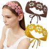 For Girls Flowers For Women Bohemian Hair Accessories Crochet Hair Band Bandanas Knitted Hairband