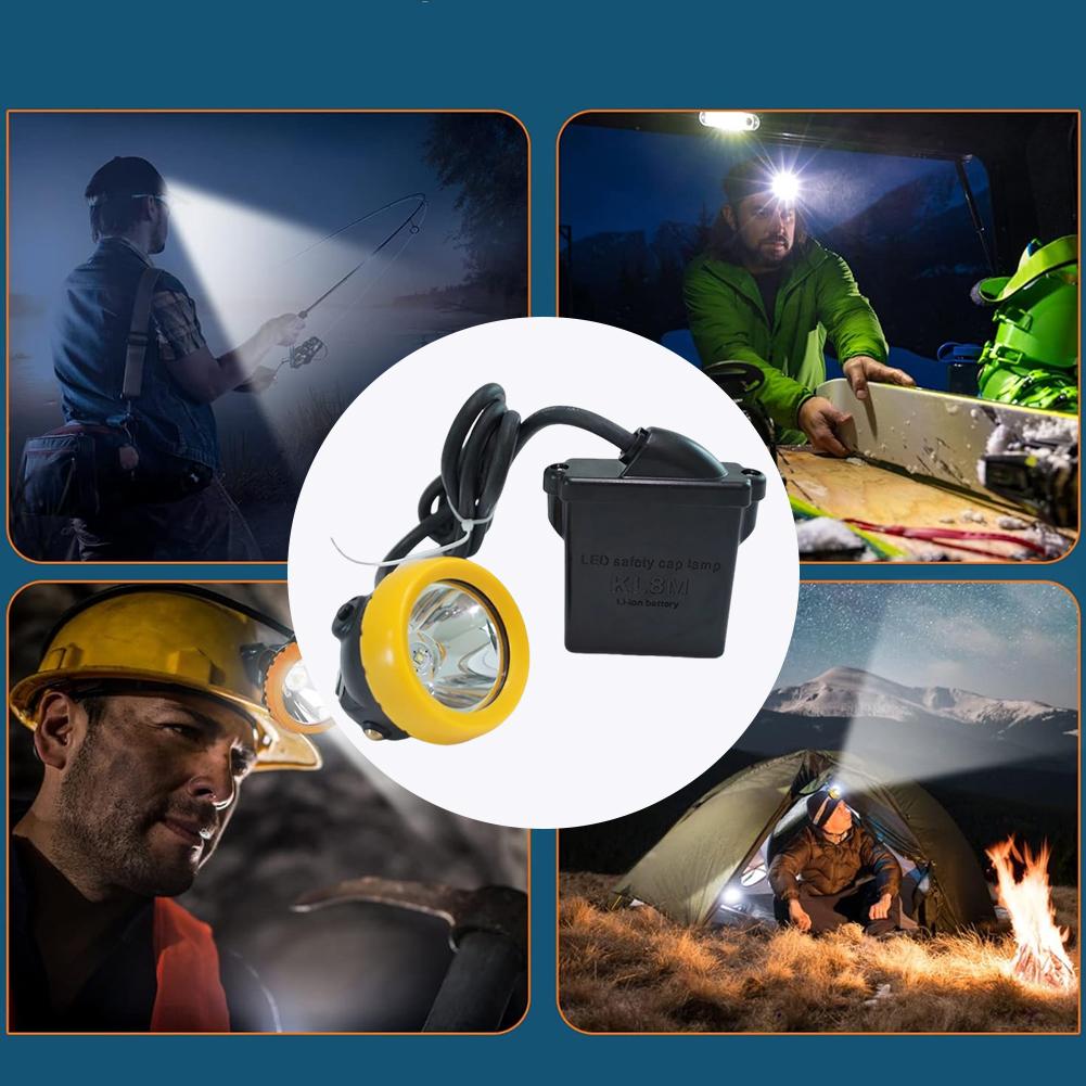 Superbright Mining Headlamp Waterproof Explosion-Proof Cap Lamp Underground Miner Light for Mining Hunting Fishing