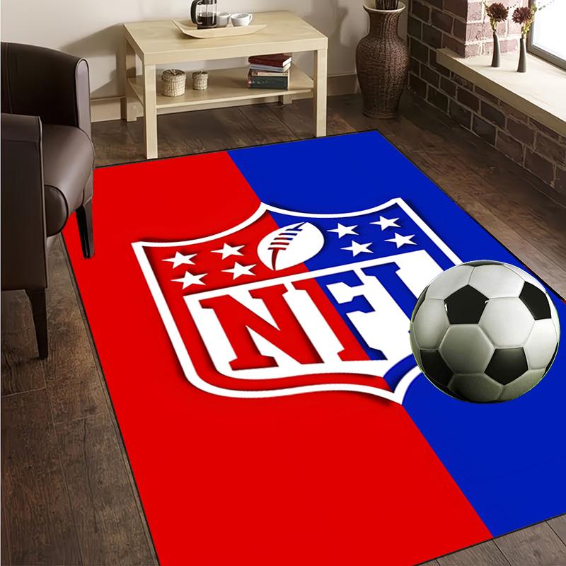 Tappeto Collezione Squadre NFL Tappeto per Ufficio Tappetino Antiscivolo, Tappeto per Sedia Copertura Pavimento per Gaming, Camera da Letto, Soggiorno, Decorazione Casa Regalo di Natale