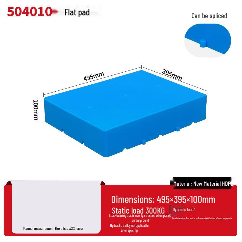 Warehouse Grid Plastic Pallet: Thickened Moisture-Proof Single-Sided Floor Mat for Logistics.