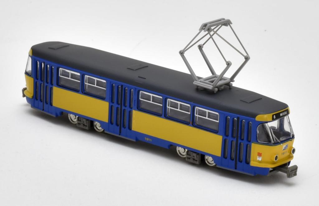 Eisenbahn Sammlung Tetsuro Leipzig Straßenbahn Tatra T4 B4 Typ Set F Diorama Zubehör + 2-Wagen