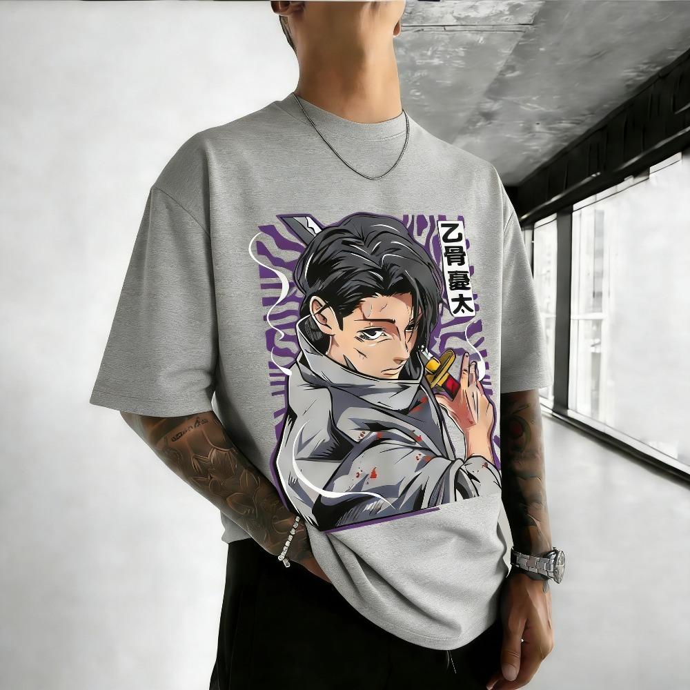 Jujutsu Kaisen Okkotsu Yuta Unisex Pure Cotton T-shirt 2026 Summer Anime Print Round Neck Loose Family Short Sleeved Top