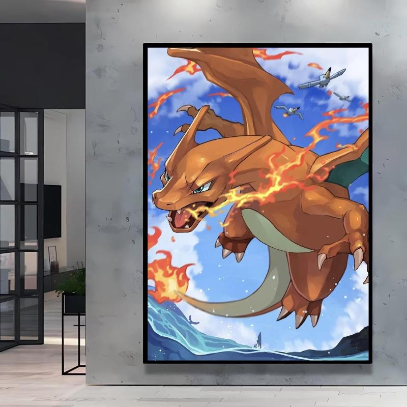 Adorable Pikachu Themed Home Wall Painting Printed on High Quality Canvas It's An Ideal Choice for Collection and Decoration