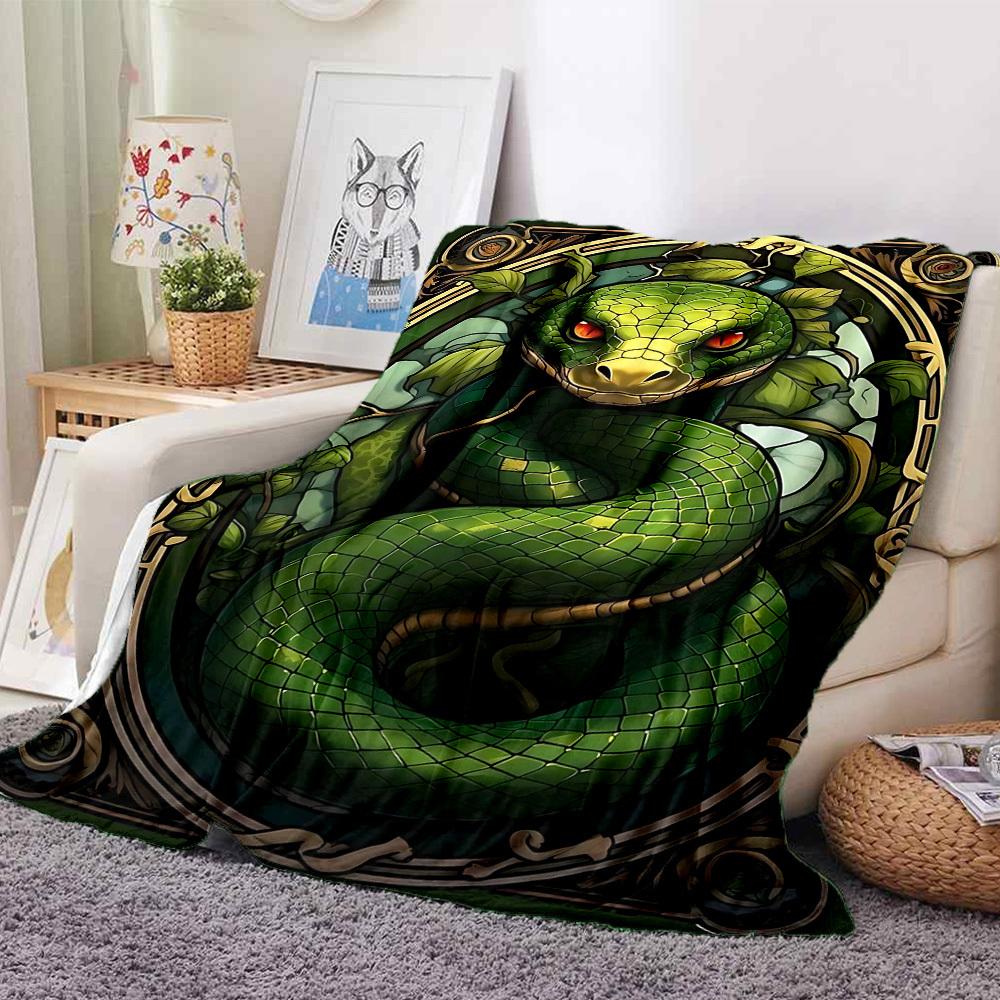 1PC Serpent Ornament Blanket, Throw For Sofa, Bed, Travel, Printing Blanket With Soft And Warm Fabric Yy250918192