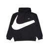 Nike Bluza z kapturem Sportswear z dużym logo Swoosh i zamkiem do połowy (Rozmiar azjatycki) Czarny/Biały Streetwear Męski DX0567-010