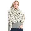 Factory Direct Sales Foreign Trade Autumn/winter New Neck Scarf, Imitation Cashmere Acrylic Black Beige Plaid Square Scarf, Women's Shawl