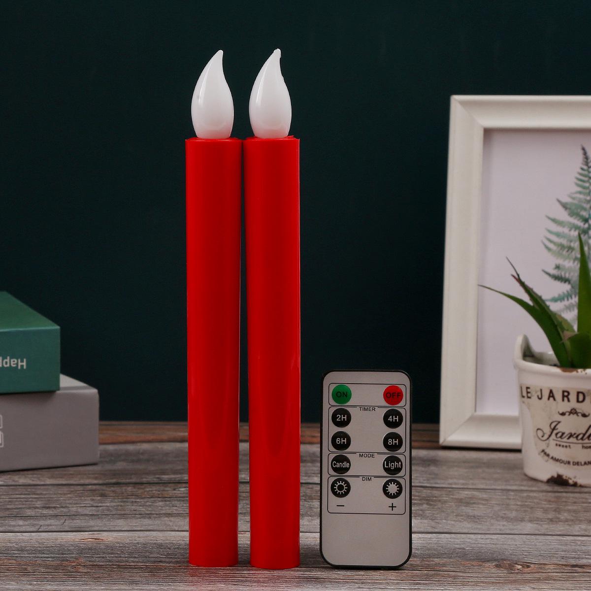 

Циліндрична пластикова електронна свічка для весіль та різдвяних прикрас