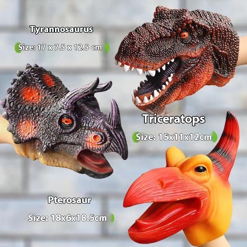 1 Piece T-Rex Dinosaur World Animal Model Action Figures Collection Soft Toys Hand Puppets Dinosaur Head Model Toy For Kids Gift
