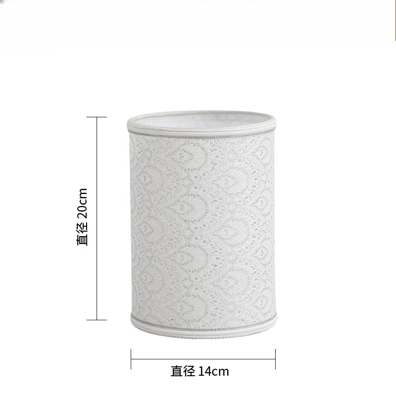 

E27 Linen Fabric Metal Desk Lamp Cloth Lampshade 14/22/25cm Height Nordic Cloth Metal Lamp Shade Home Decoration