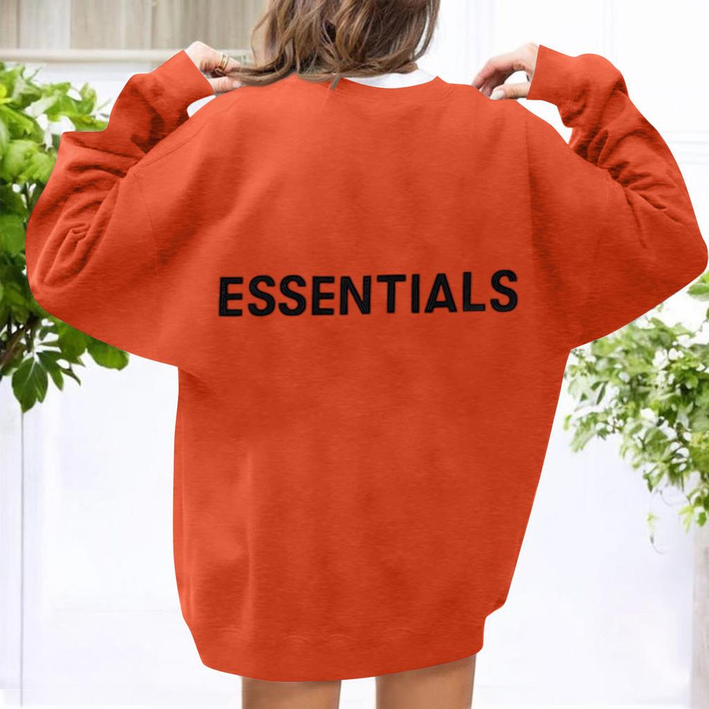 Sudadera con Capucha Casual de Manga Larga Holgada con Estampado Unisex y Cuello Redondo