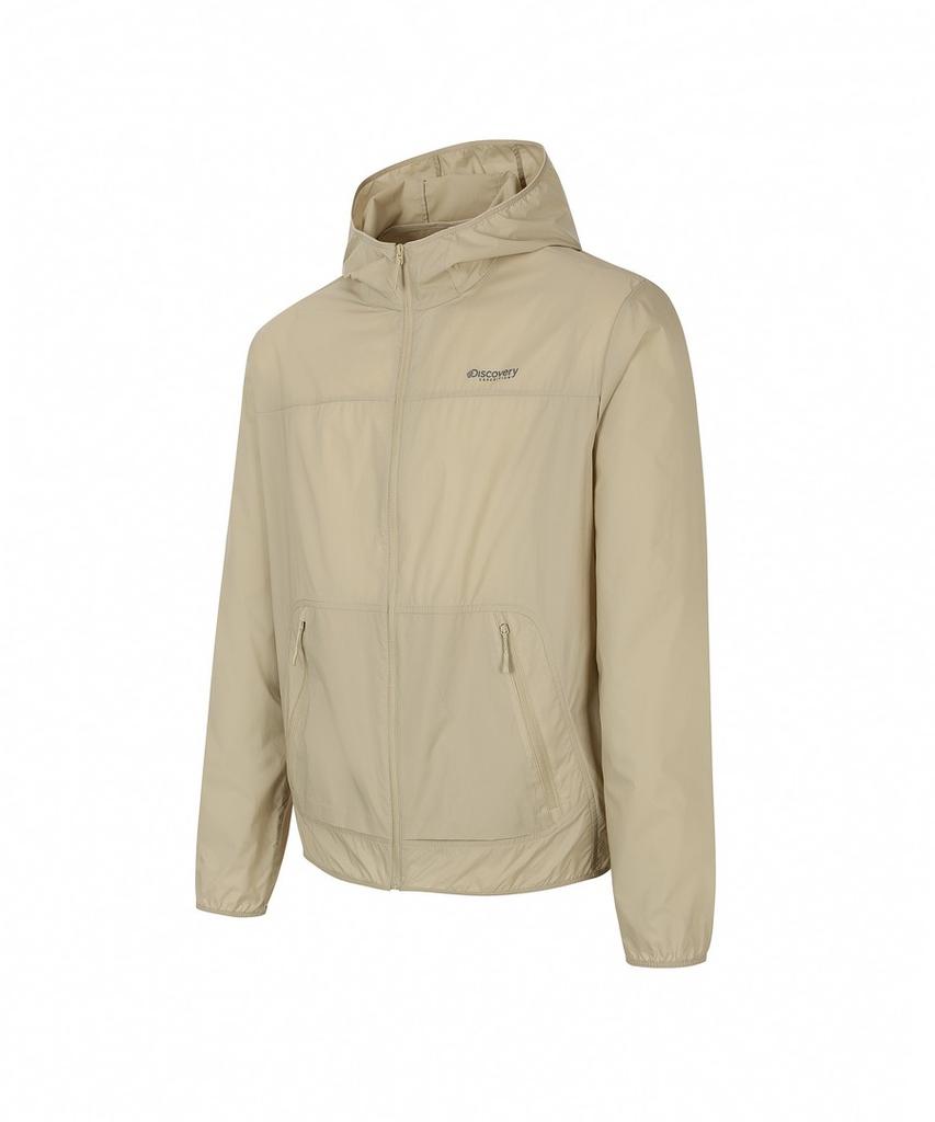 Discovery Expedition Men'S Freshvent 2.0 Packable Windbreaker (L/Beige)